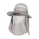 thumbnail image 5 of Sombrero de pesca, sombrero para el sol, senderismo, con solapa de cuello desmontable, gorra de viaje de verano Gris claro, 5 of 9