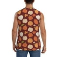 thumbnail image 4 of Lsque Happy Thanksgiving Day Print Men's Cotton Blend Sleeveless Muscle Shirts (S-3XL)- Moisture Wicking, Odor Protection, UPF 30+,Small, 4 of 8