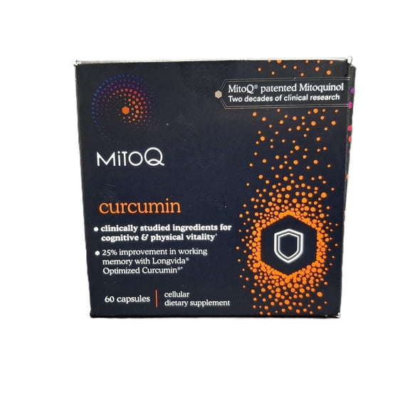 MitoQ Curcumin Advanced CoQ10 Antioxidant 60 Capsules