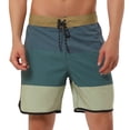 thumbnail image 1 of Pantalones cortos de surf Lars Amadeus con cordón de natación en bloque de color Gris 34, 1 of 6