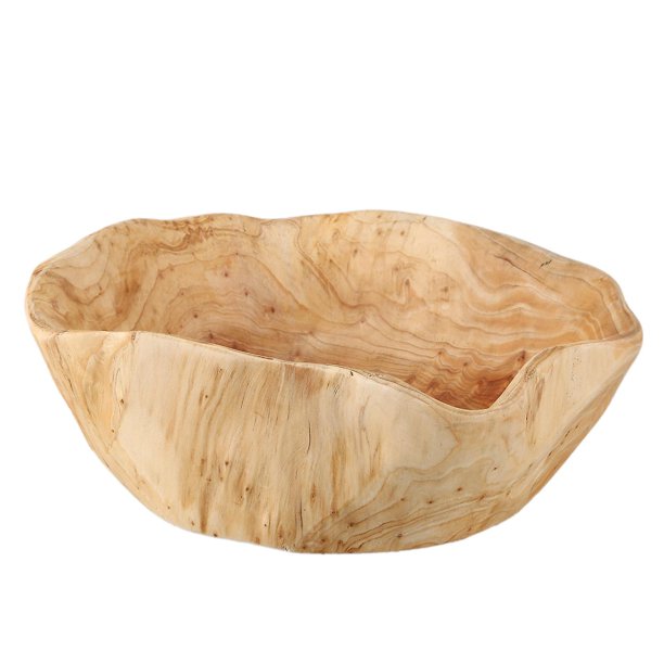Frutero doméstico Plato de madera para dulces Plato de fruta Talla de madera Fruta Placa de madera de 25-29 cm