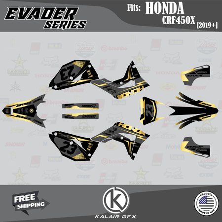 Kalair GFX Graphics Kit for Honda CRF450X (2019-2025) Evader Series