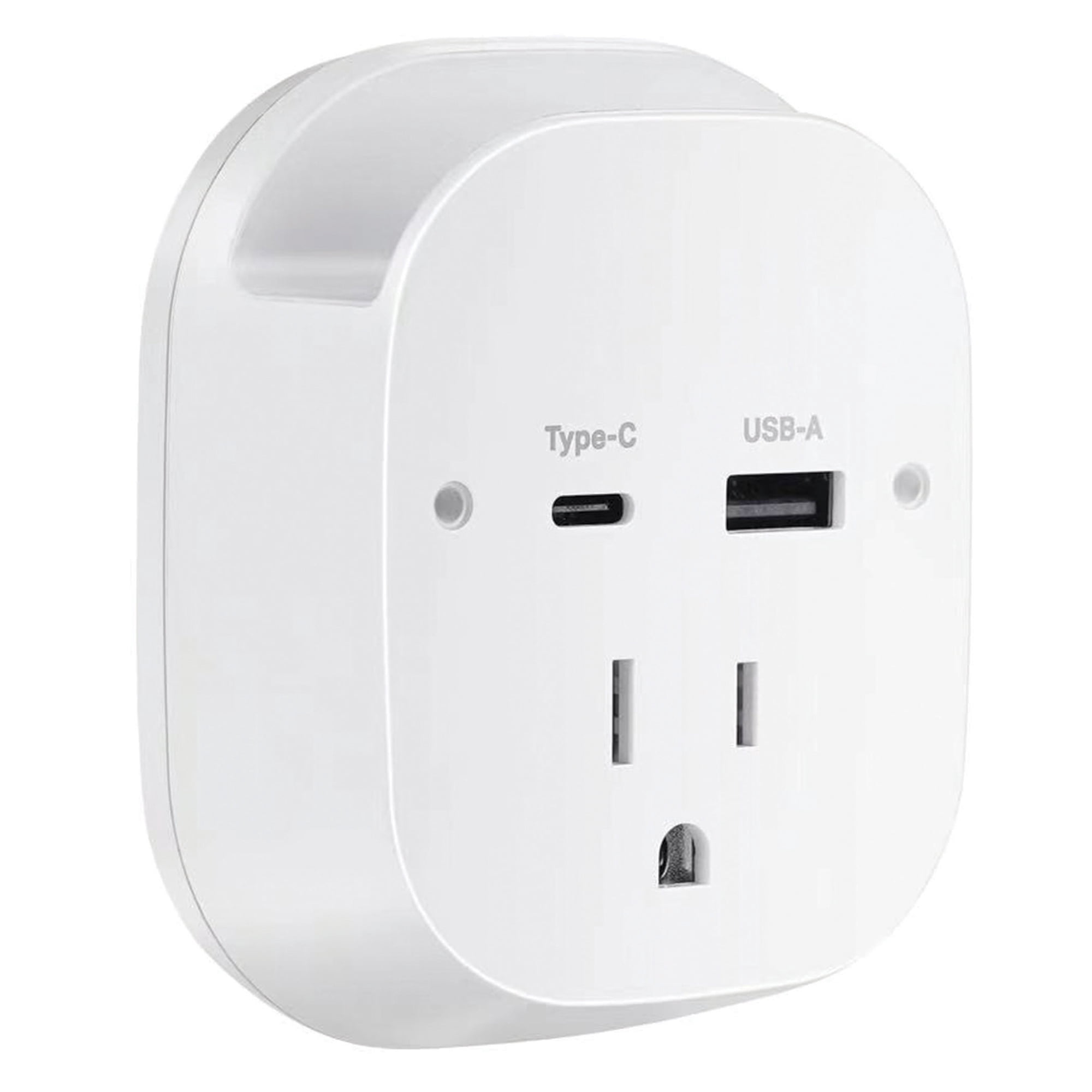 Ciao Tech 1-AC Outlet and 2-USB Port 540-Joules Travel Charger Surge Protector Wall Tap with Cellphone Holder CPATT00-071