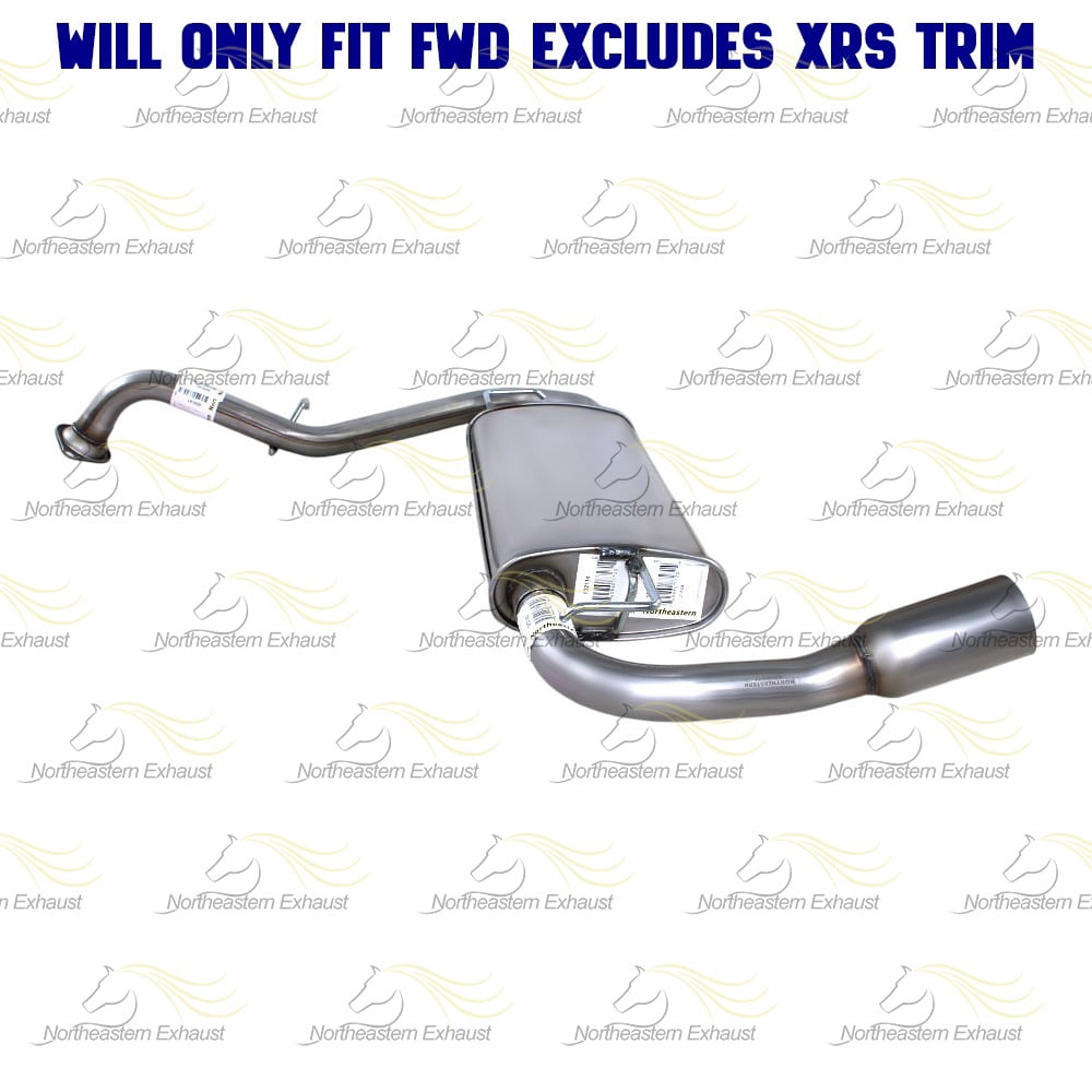 Northeastern Exhaust Extension Pipe, Muffler & Tail Pipe Fits 2005-2008 Toyota Matrix 1.8L (Fits FWD models only, excluding XRS trim) - Direct Fit | Stainless Steel System Kit