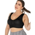 thumbnail image 6 of Women's Plus Size Supportive Wirefree Sports Bra Medium Support High Stretch Comfy Wirefree Bra, 6 of 8