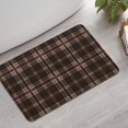 thumbnail image 2 of Brown Beige Checkerboard Checkered Pattern Bathroom Rugs Mat,Non Slip Microfiber Bathroom Rug,Rubber Backing,Soft Bathroom Mats for Bathroom Floor,Tub and Shower,17x27in(43x68cm), 2 of 5