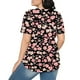 thumbnail image 4 of Camiseta de Cuello Redondo de Impresión Floral Casual de Manga Corta de las Mujeres, Blusa de Verano de Moda Ligera para el Día Y la Fiesta, 4 of 8