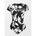 thumbnail image 4 of One Piece Swimsuit For Women High Neck Zipper Short Sleeve Bathing Suit, 4 of 5