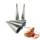 thumbnail image 3 of 18 piezas de acero inoxidable pastelería crema cuerno moldes croissant tubo cono pastelería rollo cuerno molde hornear herramienta para el hogar (plata), 3 of 4