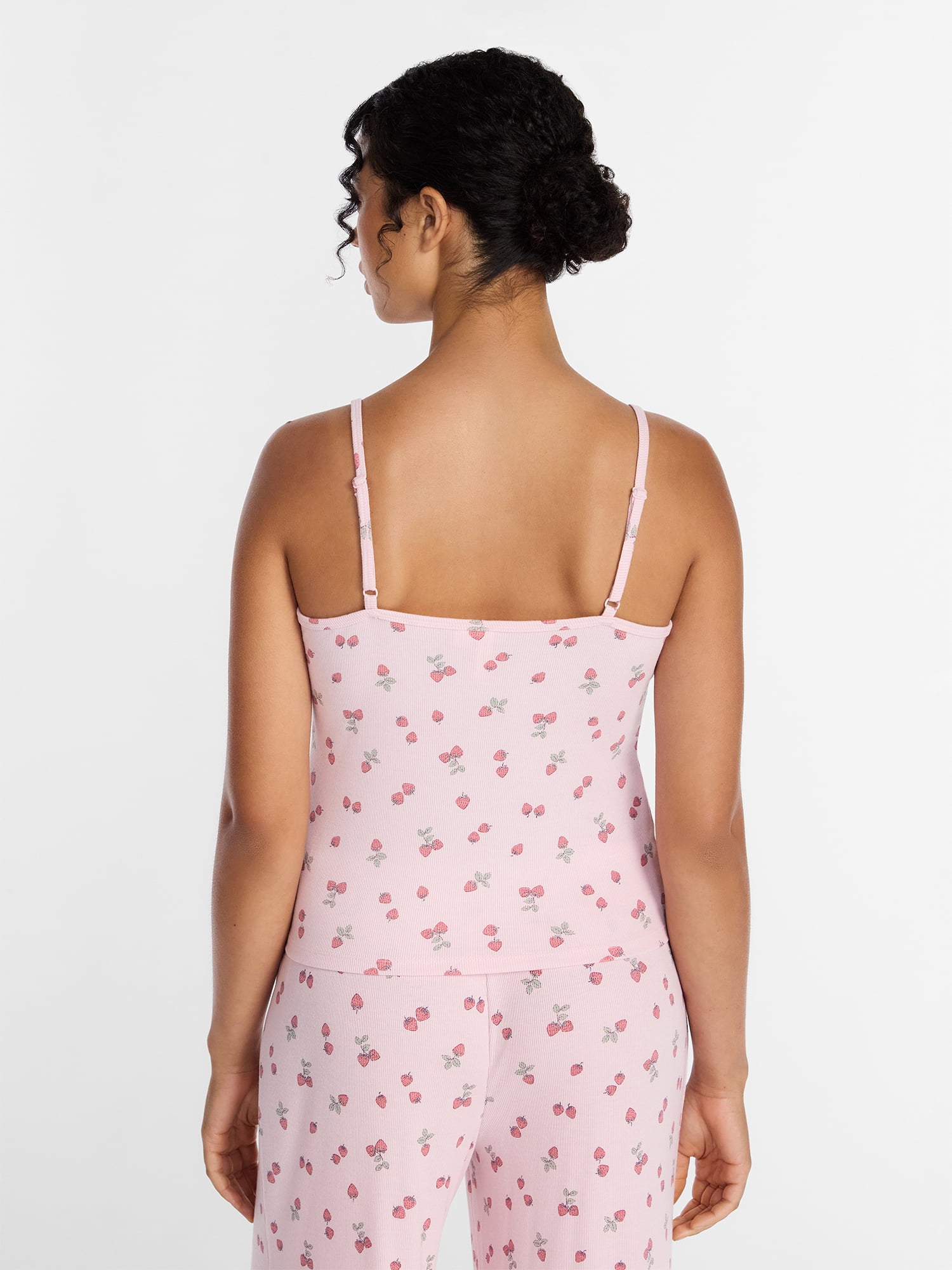 Joyspun Women’s Rib Lace Cami, Sizes XS to 3X