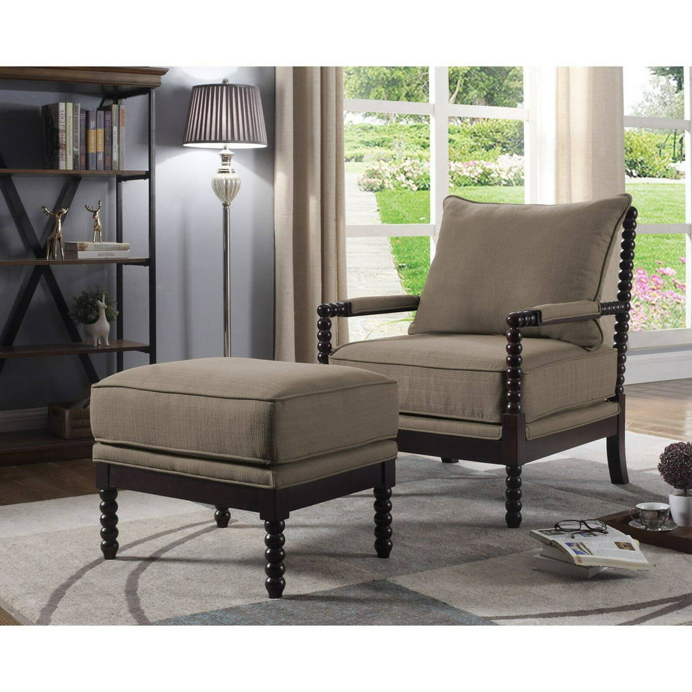 Best Master Furniture West Palm Accent Chair with Ottoman - Walmart.com