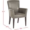 thumbnail image 3 of Safavieh  Dining Dale Grey Arm Chair - 26.8" x 25.8" x 39.2", 3 of 5