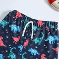 thumbnail image 6 of NIEWTR Print Swim Trunks Boys Toddler Drawstring Bathing Suit Quick Dry Soft Beach Boardshorts(Navy,2-3 Years), 6 of 6