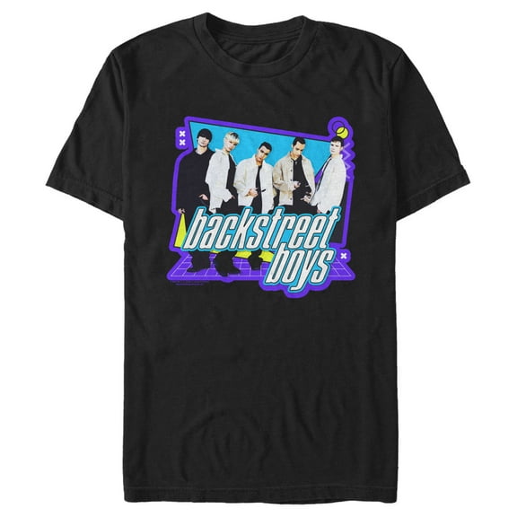 Men's Backstreet Boys Band 90s Pop Grid Graphic T-Shirt