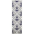 thumbnail image 1 of Unique Loom Metro Geometric Anchors Rug 2' x 6' 7 Runner Light Gray/Ivory, 1 of 1