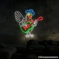 thumbnail image 4 of Glowneon Chicken Playing Guitar Neon Sign, Chicken Led Light Sign, Instruments Shop Wall Decor, 4 of 5