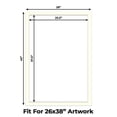 thumbnail image 2 of Cream Linen Picture Frame Mat for 28x40 Frames - Fits 26x38 Photos - 25 Mats, 2 of 7