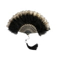 thumbnail image 2 of Rirozkan Folding Fan, Vintage Feather Hand Fan, Puffy Dance Performance Prop for Wedding, Garden Party, Events, Gifts, 2 of 6