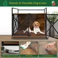 thumbnail image 5 of Gowoodhut Dog Crate, 41"L Wooden Dog Kennel Furniture with Cushion, 5 of 6