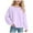 Purple, variant on idosla Girls Oversized Crewneck Sweatshirts Kids Fashion Fleece Drop Shoulder Pullover 5-14 Years (Khaki, 5-6 Years)