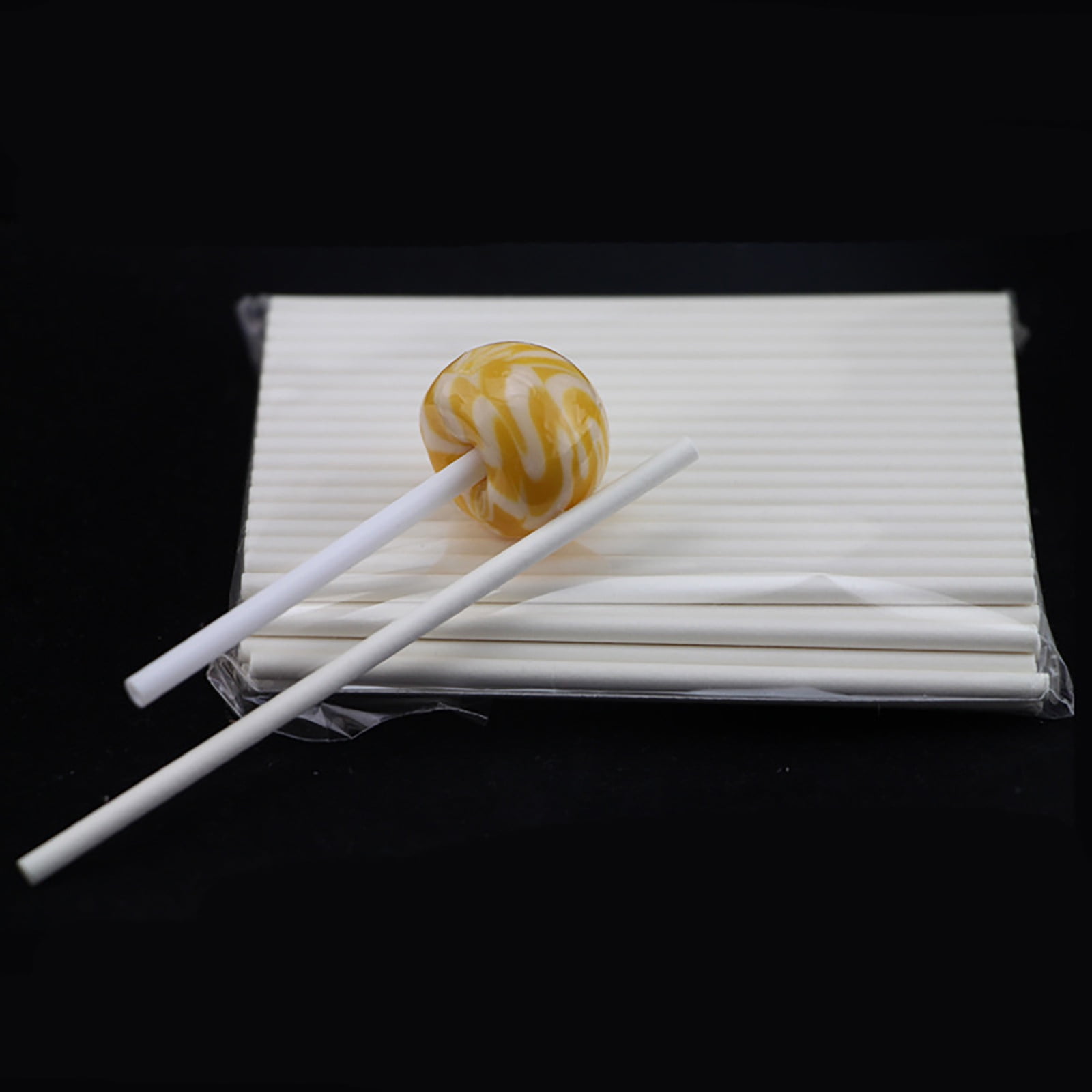 Hibro Wax Paper Roll Baking Solid Paper Lollipop Sticks Lollipop Sticks Chocolate Candy Lollipop Sticks, Size: One size, White