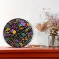 thumbnail image 2 of GZHJMY Mardi Gras Wall Clock, Silent Non Ticking Battery Operated Round PVC Clock for Kitchen Office School Home Decorative, 2 of 7