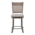 thumbnail image 4 of Linon Franklin 5 Pce Wood & Steel Gathering Counter Height Dining Set in Pewter, 4 of 6