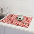thumbnail image 6 of Vsdgher Cute Strawberry Dish Drying Mat Super Absorbent Drying Mat Large Dish Drying Mats for Kitchen Counter Kitchen Drying Mat 24" x 18", 6 of 7