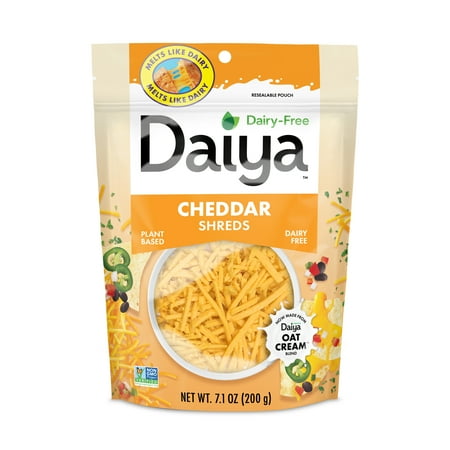 Daiya Dairy Free Cheddar Cheese Shreds, Vegan, 7.1 oz (Refrigerated)
