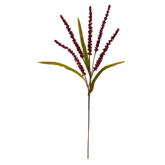 Nearly Natural 30in. Wheat Harvest Artificial Flower (Set of 12), Burgundy