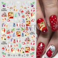 thumbnail image 1 of Pegatina de Arte de uñas de alce en relieve 5D, decoración de manicura de Papá Noel, copo de nieve, hombre de jengibre, deslizador grabado, lindo, Navidad, Invierno, 1 of 4