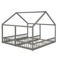 thumbnail image 6 of MODERNLUXE Wood Twin Size Platform Bed, House Floor Two Beds in One, Two Shared Beds, Gray, 6 of 9