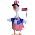thumbnail image 2 of Patriotic porch Goose Outfits Desk Decoys Statue Concrete 8 inch Duck For Cement Mardi Gras Statues Décor Carnival Costume Geese Clothes Party Decoy All Seasons Festive, 2 of 7