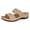 Khaki, variant on Orthopedic Sandals for Women Arch Support Slip on Slides Breathable Hollow out Slippers Comfortable Infoor Outdoor Walking Shoes White Size 7.5