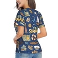 thumbnail image 3 of Xecao Marine Nautical for Women's V-Neck T-Shirts-Elegant Half-Sleeve Tops Perfect for Summer-XX-Large, 3 of 5