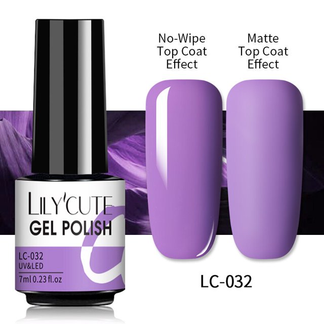 LILYCUTE 7ML capa superior mate barniz para arte de uñas Gel de Color mate capa superior mate necesita Soak-Off UV LED Gel esmalte de uñas híbrido Tan Jianjun unisex