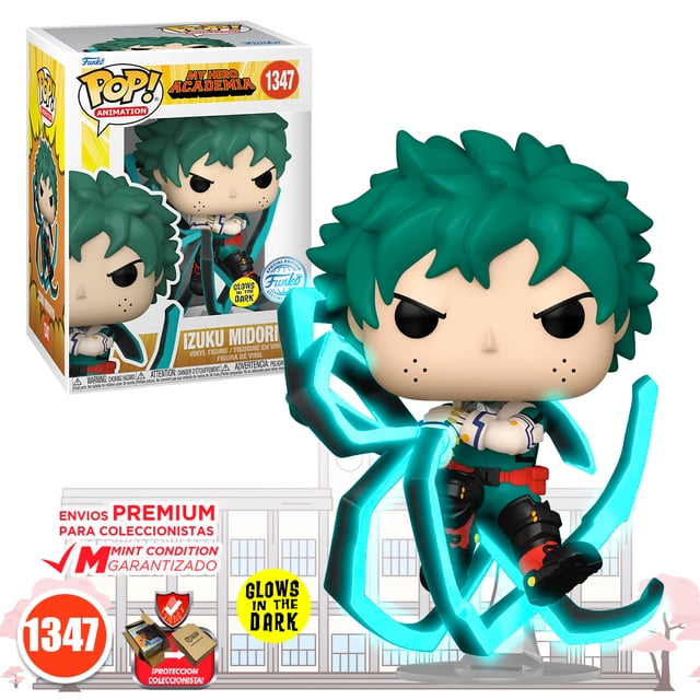 Funko Pop Izuku Midoriya Deku Con Latigo Negro #1347 Glow Exclusivo My Hero Academia Original Funko Blackwhip Brilla En La Oscuridad