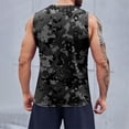 thumbnail image 5 of Tank Tops Men Summer Casual Sleeveless Camo Tees Loose Comfortable Running Muscle Workout Beach Breathable Vests Black L, 5 of 6