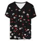 thumbnail image 4 of Camisetas Casuales de las Mujeres Moda Cómoda Impresa de Manga Corta con Cuello en V Top para el Uso Diario Casual, 4 of 5