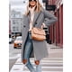 thumbnail image 4 of Abrigo de Invierno para Mujer, Estilo Casual, con Solapa de Muesca y Botonadura Sencilla Gris L, 4 of 10