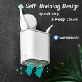 thumbnail image 3 of LEVERLOC Suction Shower Toothbrush Holder, Toothpaste Toothbrush Suction Cup in Shower, Kitchen Tableware Holder, Self-draining for Bathroom Wall, Drill-Free Removable, 3 of 8