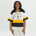 thumbnail image 4 of Women's WEAR by Erin Andrews Black/White Boston Bruins Jersey Style Tee, 4 of 5