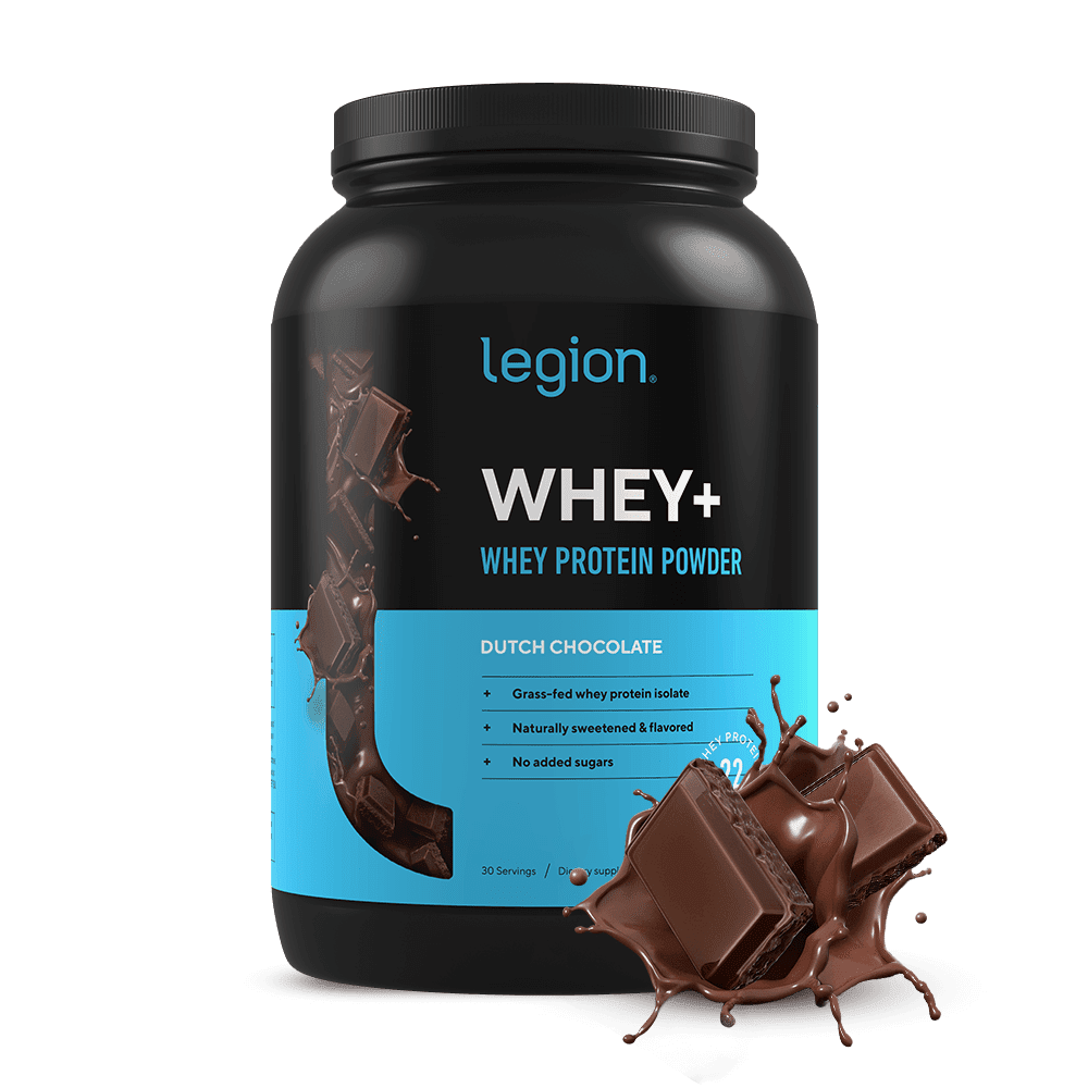 Legion Whey+ Whey Isolate Protein Powder from Grass Fed Cows - Low Carb, Low Calorie, Non-GMO 