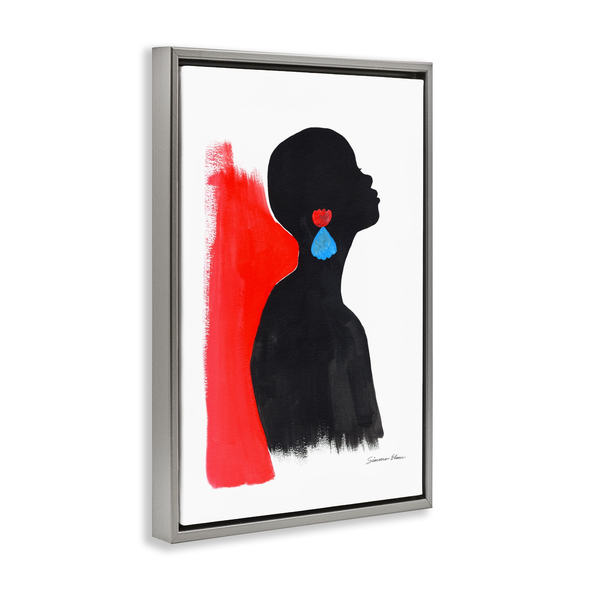 Stupell Industries Dreaming In Color Gray Framed Floater Canvas Wall Art, design by Simone Elum