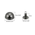 thumbnail image 2 of Unique Bargains 12x7mm Vissés Retour Rivets Creux Tête Ronde Clous en Cuir Noir 10 Pack, 2 of 5