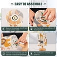 thumbnail image 4 of Giraffes Elephants Deers Lions Grassland Table Lamp with USB Port LED Warm Light Lamp Night Light Home Decor, 4 of 7