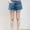 Style5-Blue girls shorts, variant on ersvoioy Girls Bow Button Skort High Waist Elastic Back Summer Denim Skirt Shorts for Kids Back to School Shorts