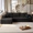 Black-Left, variant on VERDECORE 96" Cloud Sectional Couch, Corduroy Velvet Upholstered L-Shape Chaise Lounge, Black, Left Chaise, for Living Room & Bedroom