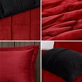 thumbnail image 5 of GDF Studio 4-Piece King Plush to Sherpa Down Alternative Comforter Set, Red+Black, 5 of 8
