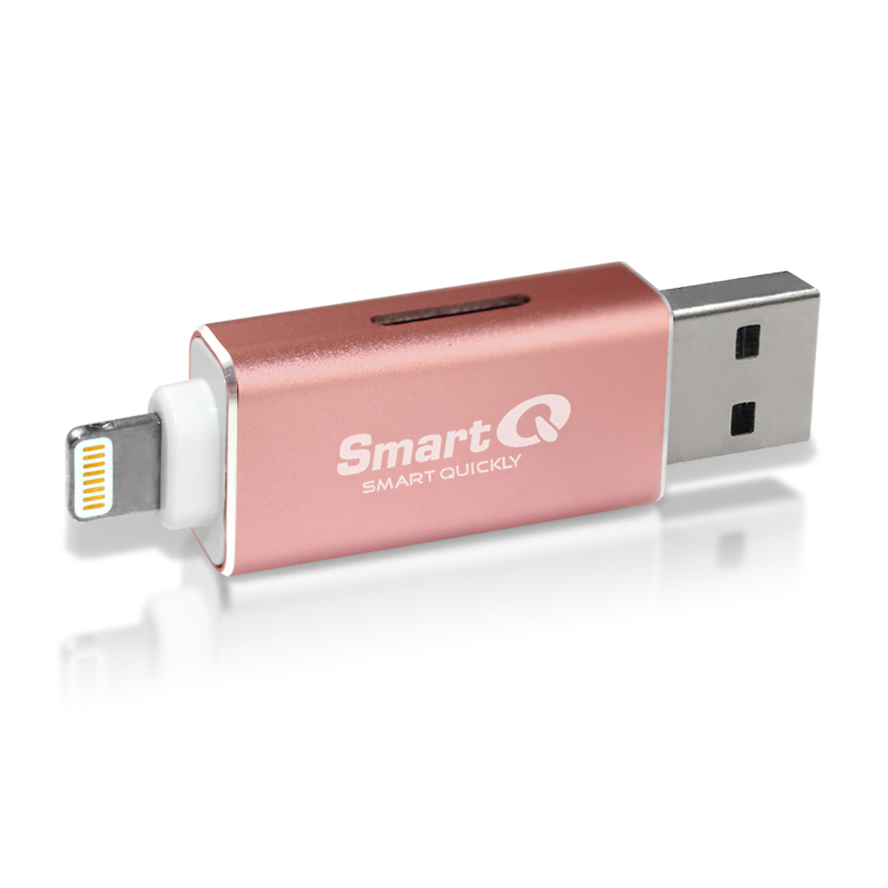 Instatek SmartQ USB3.0 MFI Lightning Card Reader Micro SD Connector
